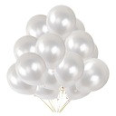 50ks Veľké metalické PEARL WHITE latexové balóny Party, Birthday