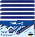 Náboje Pelikan Long, 5 kusov, modrá a čierna