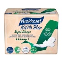 Ekologické hygienické vložky Vuokkoset NIGHT WINGS 9 ks.