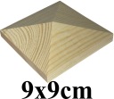 baldachýn striešky na 9cm drevenom stĺpiku - pyramída