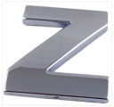 B2F68 ZNAK PÍSMENO CHROMOVÉ PÍSMENO Z Z VEĽKÉ 5,6CM 89553
