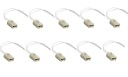 10x keramická objímka pre G9 halogénová LED s káblom Ecolight EC79639