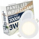 Zapustený panel 3W CIRCLE teplá biela