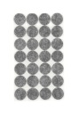 Samolepiace plstené podložky, sivá ⌀ 20mm, 28 ks