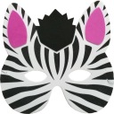 PENOVÁ MASKA ZVIERATÁ ZEBRA CM140