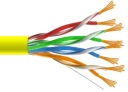 TWISTED PAIR UTP kat. 5e CU 24AWG ŽLTÁ LINKA NA METRE