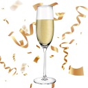 Pohár na šampanské Prosecco Amber 220ml