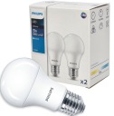 PHILIPS SET 2x E27 LED žiarovka 10W =75W 4000K NEUTRÁLNA BIELA ​​1055lm A60