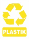 Recyklačná nálepka PLAST 15x20 cm - 1 kus