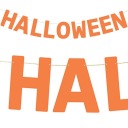 PANANER HALLOWEEN GALANDA, ORANŽOVÉ NÁPIS, DEKORÁCIA, 250 CM