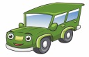 Detská samolepka na stenu auto 20x17cm