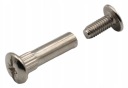 20x Skrutkový nábytkový spoj fi 5 mm M4x30-40 mm