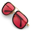 Pánske retro hranaté aviator slnečné okuliare veľké