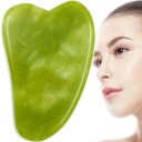 GUA SHA KAMEŇ, JADEITOVÝ MASÁŽER NA MASÁŽ TVÁRE, PLOCHÝ JADEOVÝ TANIER