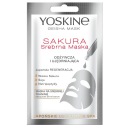Maska Yoskine Geisha na striebornej látke