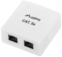 RJ45 CAT.5E dvojitá povrchová sieťová zásuvka