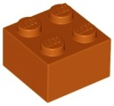 LEGO 3003 BRICK 2x2 tmavo oranžová NOVINKA (1g)