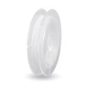 Oceľové lano na šperky s nylonovým poťahom, biely dym, 0,38 mm, 10 m/ cievka