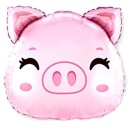 Fóliový BALLOON PIGGY ružový balónik PIGGY HEAD
