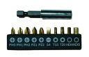 Bity BOSCH Sada 10 bitov PH, PZ, Hex, Torx držiak
