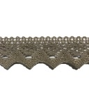 POLYESTEROVÁ ČIPKA AKO BAVLNA 37 MM, FARBA ĽAN