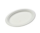 Taniere z cukrovej trstiny oválne biele 199x263mm 50 ks.