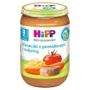 HiPP BIO halušky s paradajkami a teľacím mäsom, 220 g