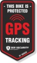 Samolepka GPS SLEDOVANIE MONITOROVANÉHO VOZIDLA 8x4,5 cm