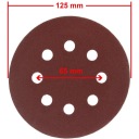 50x BRÚSNE KOTÚČE PAPIER S OTVORMI VELCRO 125 400
