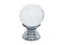 Krištáľový nábytkový gombík krištáľový chróm Fi 20 mm H-30 mm - GKS003 AMIX