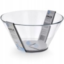 Veľká sklenená miska na šalát, okrúhla, šikmá, Trend Glass DAGA, 25,5 cm
