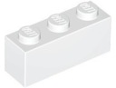 LEGO 3622 BRICK 1x3 biela NOVINKA (1g)