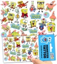 UMÝVAJÚCE DOČASNÉ TETOVANIE PRE DETSKÉ DETSKÉ SPONGEBOB ORIGINÁLNE VZORY