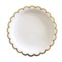 Biele papierové taniere s dekoráciou, 18 cm, narodeninové