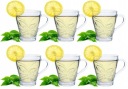 6x SKLENENÝ hrnček ČAJ KUŽÍKOVÝ KVET 280ML