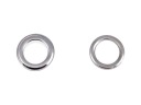 Kožené očká, kovové 10x17mm, SILVER 20 set