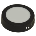 PRIDZERNÁ LAMPA Gerrit panel 6W LED 230V 4000K čierna ø11cm Okrúhla