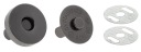 Magnetická spona 18/18 mm čierny nikel - 1 sada