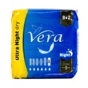 Ultra NIGHT Dry vložky s krídelkami na noc VERA Standard 8+2 kusy