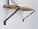 Podpera police matná čierna Držiak podpernej police LOFT WM-1006 250x220mm