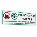 Platba iba v hotovosti - nálepka 7x20