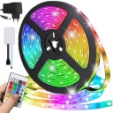 VODEODOLNÉ FAREBNÉ LED VODEODOLNÉ RGB LED PÁS 5m S PÁSKOM NA DIAĽKOVÉ OVLÁDANIE 230