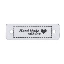 Etiketa z ekokože HANDMADE LOVE, biela 2399