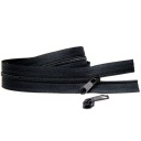 3mm špirálová páska na zips, ČIERNA + 10 zipsov, 5m