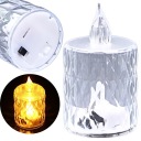 LED BATÉRIA SVIEČKOVÁ LAMPA VLOŽKA SVIEČKY TEPLÉ SVETLO 6,5 CM DEKOR