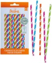 MIX farebné papierové slamky DECORA Eco 80 ks.