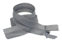 Pevný skrytý zips, šedý 60 cm