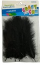 OZDOBNÁ OZDOBA PIERKA 12 ks, 10-14 cm, čierna