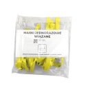 Jednorazové viazané masky, 25 ks, žlté