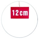 MACRAME obruč, BIELÝ KOVOVÝ RÁM, LAPAČ SNOV, ZÁKLAD NA ŠATY, 12CM
